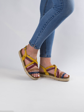Sandalia Yokono Java-057 Mostaza para Mujer