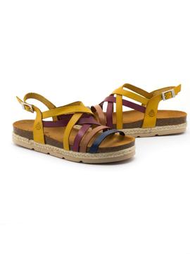 Sandalia Yokono Java-057 Mostaza para Mujer