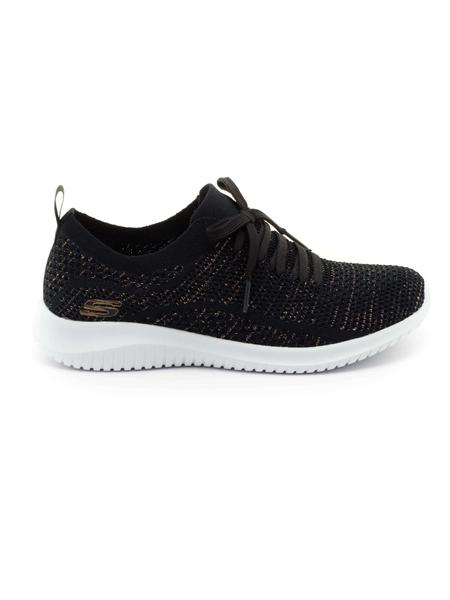 Compasión domingo Trampolín Zapatillas Skechers Ultra Flex Malla Negra en Monchel