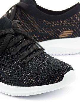 Compasión domingo Trampolín Zapatillas Skechers Ultra Flex Malla Negra en Monchel