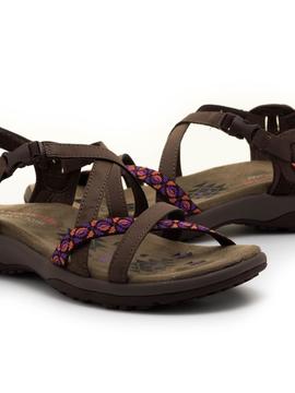 Sandalias Skechers Reggae Slim Marrones para Mujer