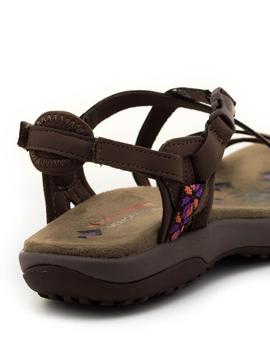 Sandalias Skechers Reggae Slim Marrones para Mujer