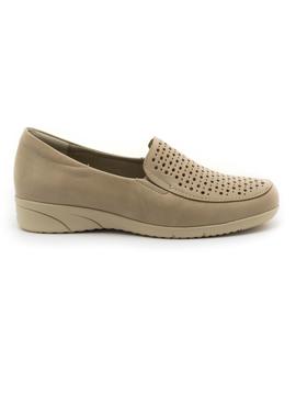 Mocasines Pitillos 2912 De Piel Crema