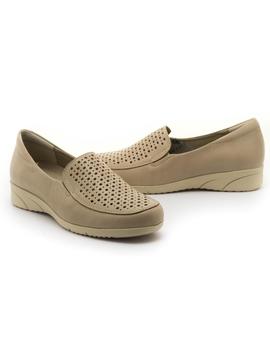 Mocasines Pitillos 2912 De Piel Crema