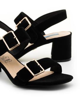 Sandalias Chiller 19040 De Piel Negras