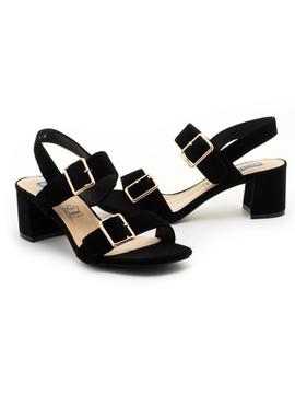 Sandalias Chiller 19040 De Piel Negras