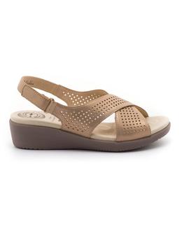 Sandalias Kangaroos 760 De Piel Doradas para Mujer
