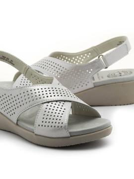 Sandalias Kangaroos 760 De Piel Plata para Mujer