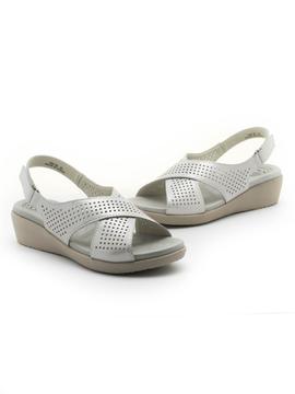 Sandalias Kangaroos 760 De Piel Plata para Mujer