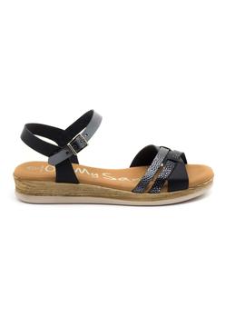 Sandalia Oh My Sandals 4329 Negra Para Mujer