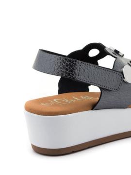 Sandalia Oh My Sandals 4334 Plomo para Mujer