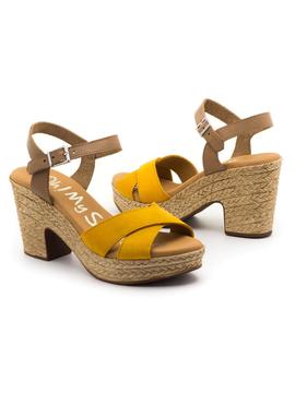 Sandalia Oh My Sandals 4376 Mostaza Para Mujer