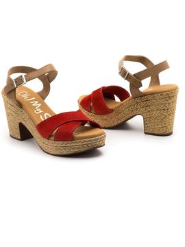 Sandalia Oh My Sandals 4376 Roja para Mujer