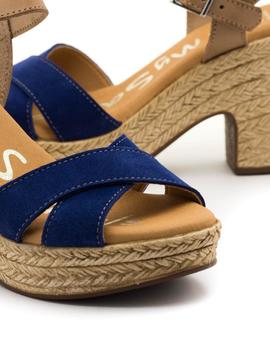 Sandalia Oh MY Sandals 4376 Azul Para Mujer