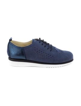 Zapato Flex-Go De Piel Azul ST0106