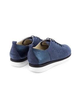 Zapato Flex-Go De Piel Azul ST0106