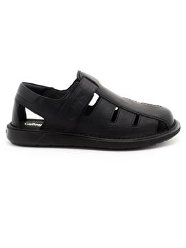 Sandalias Callaghan Leban De Piel Negras para Hombre