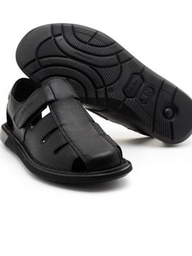 Sandalias Callaghan Leban De Piel Negras para Hombre