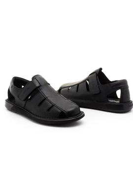 Sandalias Callaghan Leban De Piel Negras para Hombre