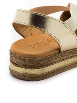 Sandalias Tango 1538 De Piel Oro para Mujer