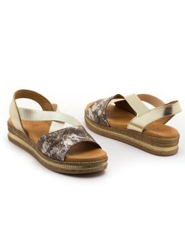 Sandalias Tango 1538 De Piel Oro para Mujer