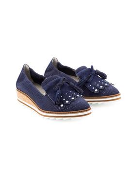Zapato Dorking De Piel Azul D7463-PMAC