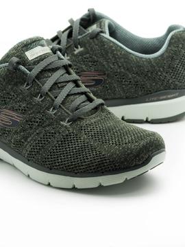 Deportivos Skechers High Tides Verdes para Mujer