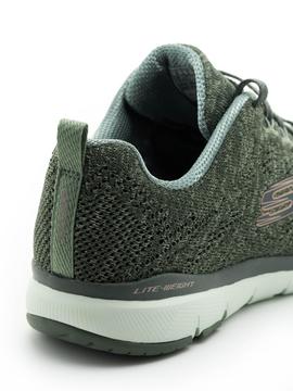 Deportivos Skechers High Tides Verdes para Mujer