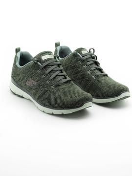 Deportivos Skechers High Tides Verdes para Mujer