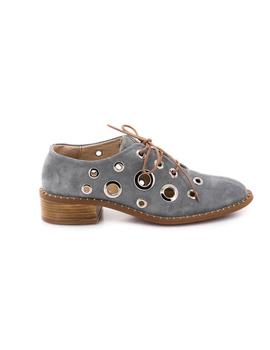 Zapato Alpe De Piel Gris 36241121