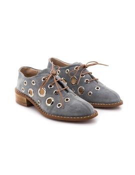 Zapato Alpe De Piel Gris 36241121