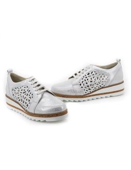 Zapato Marroqui Sanchez De Piel Plata 9680