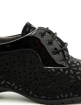 Zapato Pitillos De Piel Negro 3812