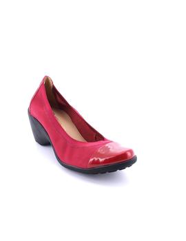 Zapato Natalia Blanco De Piel Rojo